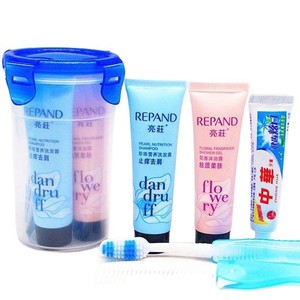 Travel Folding Toothbrush Comb Set Sky Blue 6-Piece For Camping Business Trips - Product Image 3