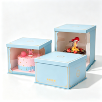 Boîte de boulangerie en papier alimentaire, emballage de luxe en carton doré, boîte cadeau pliable pour les fêtes, logo personnalisé, impression UV, écologique
