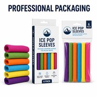 Pochette personnalisée pour sucettes glacées, sac multicolore pour sucettes glacées, manchon pour sucettes glacées résistant au froid