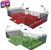 Terrain de tennis en gazon artificiel mobile durable en acier avec support en PU/latex de 12 mm, 20x10 m, plateforme surélevée temporaire portable pour l'extérieur