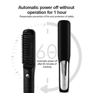 Vente d'usine nouveaux hommes fer à lisser brosse peigne Tourmaline céramique cheveux bigoudi fer pour les deux lissant les cheveux à friser - Product Image 5