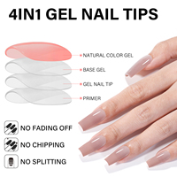 Ongles Press-On Français Minimalistes Tendance Nude 5 Couleurs Carrés Moyens 140 Pièces/Boîte Couverture Complète en Acrylique Durabilité Améliorée