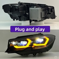 Ensemble de phares LED de style laser pour BMW Série 3 G20 G28 2019-2021, modifié OSS Spoon DRL, double couleur blanc jaune