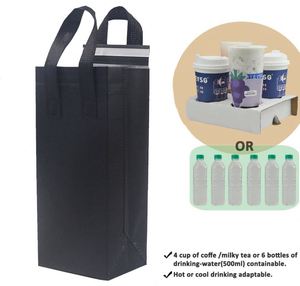 Customized Small Bottle Wine Thermal Insulated Cooler Bag Non Woven Delivery Bag Eco Friendly Bottle Insulated Wine Bag - Product Image 2