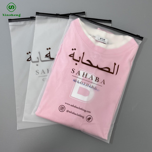 Nắp kéo phân hủy sinh học biểu tượng tùy chỉnh may đóng gói tự niêm phong Frosted dây kéo túi nhựa - Product Image 1