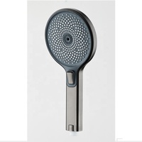 Pommeau de douche à main en silicone, rond, chromé, KTW Standard, haute pression, économie d'eau, respectueux de l'environnement
