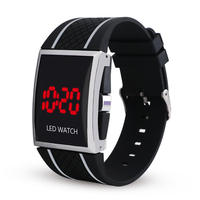 Jam Tangan LED Unisex Persegi Berbahan Alloy 2025 dengan Layar LED Digital, Jam Sport Kasual Fashion, Hadiah