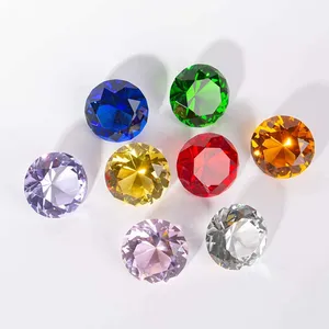 Perles en cristal multicolores, 64mm, pièces, décoration pour la maison, artisanat, décoration de maison