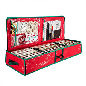 Borsa Portaoggetti Natalizia per Sotto il Letto in Tessuto Oxford a Forma <span class=keywords><strong>di</strong></span> Cubo Senza Installazione Moderna e Semplice per Conservare Regali - Product Image 1