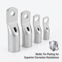 Cosses de câble en cuivre électrolytique C11000, finition mate étamée, design palmier étroit, bornes de câblage certifiées CE RoHS, 10-240mm²