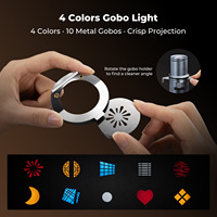 K&F Concept SP25C Pro, projecteur de lumière d'appoint à focalisation variable 4 couleurs, 25W, lumière vidéo portable, lampe de photographie