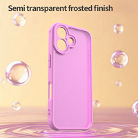 Coque de téléphone semi-transparente mate, en TPU souple et PC transparent, pour iPhone 15/16/17 Pro Max Fundas