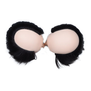 Pratique Formation Tête Barbier Coiffure Mannequin Poupée Mâle <span class=keywords><strong>Chauve</strong></span> 100% Cheveux Humains Mannequin Tête avec De Vrais Cheveux - Product Image 2