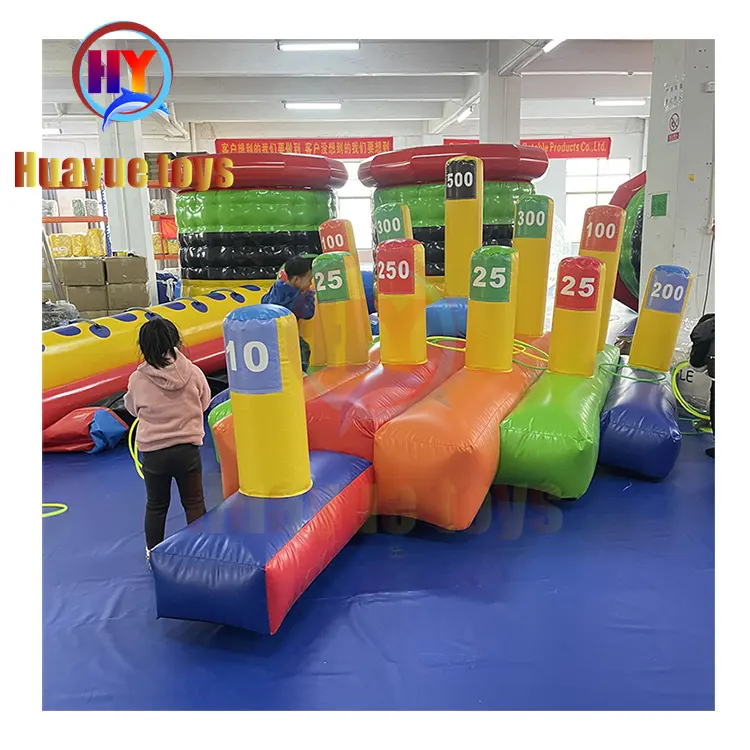 Top nhà máy Vòng Inflatable quăng Hoopla bên trò chơi, Inflatable Hoopla vòng lặp trò chơi, quăng Inflatable Carnival cho thuê trò chơi trên bán