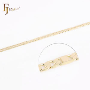 תכשיטי fallon תכשיטים אופנה סיטונאית תכשיטים אופנה זהב פיארו שרשרת יוניסקס היפ הופ - Product Image 5