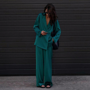 <span class=keywords><strong>Ropa</strong></span> de Diseñador para <span class=keywords><strong>Mujer</strong></span>, Nueva Colección 2025, <span class=keywords><strong>Blazer</strong></span> Holgado Informal y Pantalones Anchos, Trajes de 2 Piezas, Conjunto de <span class=keywords><strong>Mujer</strong></span> al por Mayor - Product Image 3
