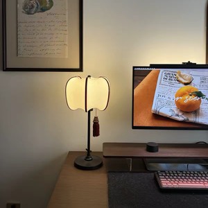 Lámpara de mesa de estilo chino E27 Led para el cuidado de los ojos, iluminación decorativa para sala de estar, dormitorio, estudio - Product Image 2