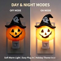 Lampe de nuit LED en forme de chapeau de sorcière citrouille d'Halloween, rotative à 360°, lumière douce et chaude, décoration de festival, cadeau, OEM d'usine