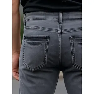 Jeans Skinny da Uomo Adrenaline Grigio Elasticizzato a Vita Media con 5 Tasche in Denim Traspirante - Product Image 5