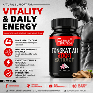 OEM Tongkat Ali กับ Tribulus terrestris 60แคปซูลสำหรับผู้ชายพลังงาน, การเสริมความแข็งแรงรองรับ Maca Tongkat Ali - Product Image 3