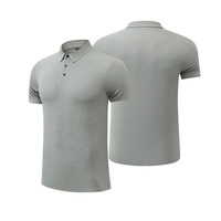 Nieuwe heren effen nylon spandex zachte reversknoop casual tops met korte mouwen