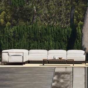 Ensemble de meubles d'extérieur modernes en aluminium avec coussins imperméables en rotin tressé PE pour jardin, patio, balcon - Product Image 4