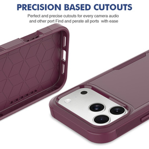 Funda Protectora para Teléfono Móvil Armor para <span class=keywords><strong>iPhone</strong></span> 18 Pro Max, Doble Capa TPU+PC 2 en 1, Antigolpes, para <span class=keywords><strong>iPhone</strong></span> 16 17 18 Pro - Product Image 3
