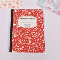 Carnet de notes en PU à prix d'usine, vente en gros, style quadrillé horizontal épaissi, carnet à carreaux pour l'écriture