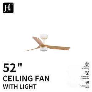 Ventilateur de plafond en bois massif, lampe pour salon, lustre américain pour salle à manger, LED simple, style européen pour chambre à coucher - Product Image 4