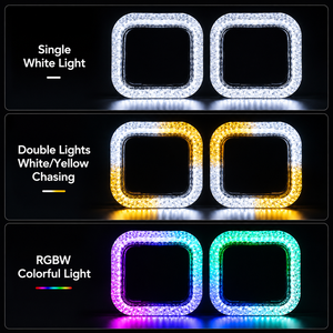 <span class=keywords><strong>Mini</strong></span> Anneaux Halo Angel Eyes 5D RGBW de 1,5 pouce avec Contrôle par Application Bluetooth et Cache DRL pour Lentille de Projecteur <span class=keywords><strong>Moto</strong></span> et Voiture - Product Image 3