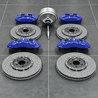 Pinzas de Freno BBK de 6 Pistones con Rotores de Freno de Cerámica de Carbono para Audi Rs4 Q5 R8 B5 Subaru WRX STI Isuzu D Max bmw E46 E92 M3 E90