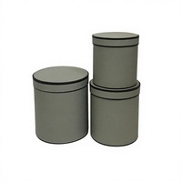 Coffret Cadeau Floral de Mariage Cylindrique Trois Pièces, Boîte à Fleurs Minimaliste Élégante Unie Sans Logo, Idéale pour les Mariages