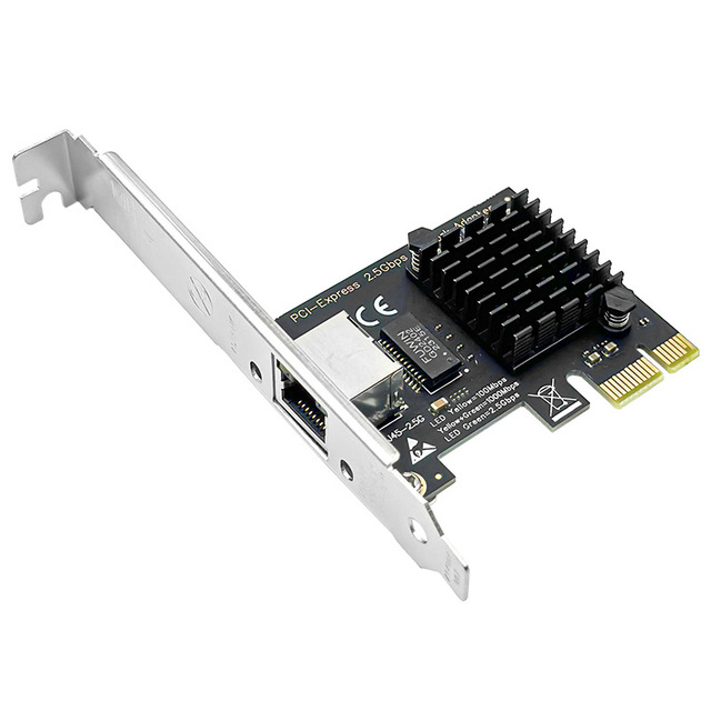 RTL8125B PCIe X1 2500Mbps LAN Adapter Driver-Free Gigabit Ethernet Card for NAS Server Desktop Linux Win10