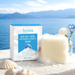Jabón Cosmético Suavizante de Piel con Sal Marina Icesea 100g, Jabón en Barra Hidratante, Reparador, Clarificante y de Limpieza Profunda para Rostro y Cuerpo, OEM ODM - Product Image 1