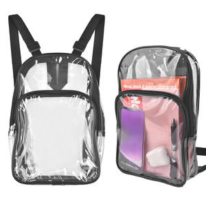 Mode Logo personnalisé clair stade événement approuvé Heavy Duty PVC en plein air femmes loisirs Mini sac à dos sac d'école Portable fermeture éclair - Product Image 1