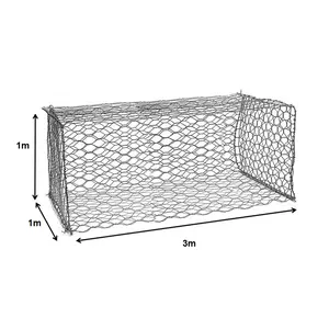 5x1x1m 3x1x1m 뜨거운 아연 도금 무거운 gabion 와이어 메쉬 유지 벽 gabion