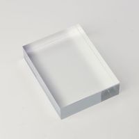 MY Acrylic Personnaliser Carré Debout Bloc Acrylique Solide Votre Poids Papier Transparent dans le Bureau ou le Bureau