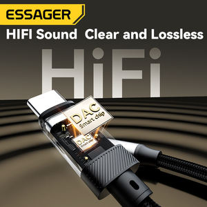 <span class=keywords><strong>Essager</strong></span> ประเภท C ถึง3.5MM สายสัญญาณเสียงสายสเตอริโอ HIFI ลดเสียงรบกวนตัวแปลงไมค์ถ่ายโอนสัญญาณอะแดปเตอร์เสียง AUX - Product Image 2