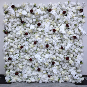 Fondo Enrollable de Flores Artificiales de Seda para Bodas, Año Nuevo, Halloween, Regreso a Clases, Sesiones de Fotos - Tamaño Personalizable - Product Image 1