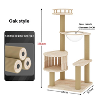 Moyen petit luxe meubles de maison bois chat griffoir tour jouet arbre à chat avec poteau en sisal hamac cadre d'escalade pour chats animaux de compagnie