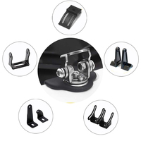 Support de fixation universel WLB3 en acier inoxydable pour barre de lumière de travail LED sur pare-brise, accessoires de montage pour voiture, lot de 2
