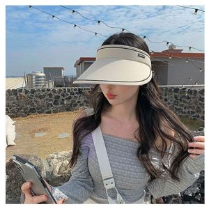 Sun Uv Protection Visor Wide Brim Clip on Pool <b>Hat</b> Summer Beach Cap Adjustable Packable Sport Visors Tennis Golf Gift - Product Image 2