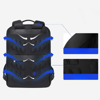 Tas Ransel Bisnis Oxford Cloth untuk Komuter dengan USB, Kapasitas Besar, Tas Laptop, Lapisan Nilon, Penutup Ritsleting, Tas Travel Unisex