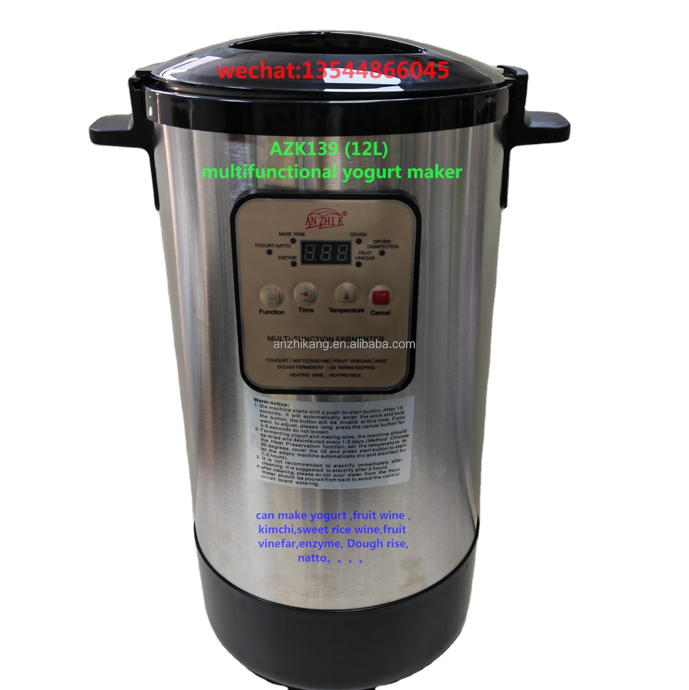 AZK139 дешевле заводской цене йогурт ферментер 12 л Обрабатывающее Оборудование молока йогурт делая машину