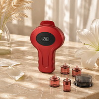 Masseur à ventouses électrique portable avec chauffage par lumière rouge, 12 niveaux d'aspiration, appareil de massage à ventouses sans fil