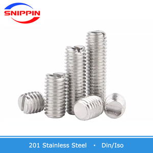 201 Stainless Steel <strong>Set</strong> <strong>Screw</strong> M3 M4 M5 M6 M8 M10 M12 Metric High Quality Service Electrical Slotted DIN551 With Flat Point - Product Image 3