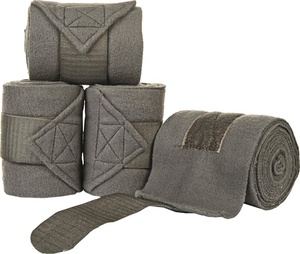 Blooming thick polar fleece horse bandages Equestrian wear custom logo Elastic Velcroo horse leg wrap Set of 4 am631 - Product Image 1