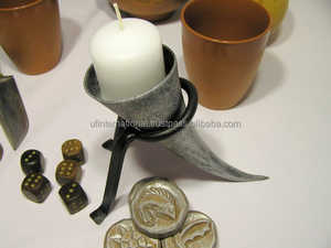 Bougeoir en corne de buffle avec corne blanche et support en bois support décoratif pour table produit à usage domestique - Product Image 4