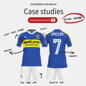 Ensemble d'uniformes de football élastiques d'été pour adultes et enfants Maillot de football respirant à séchage rapide pour les sports de plein air et l'entraînement. - Product Image 3