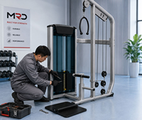 Máquina Profesional Ajustable de Polea Vertical de Acero para Ejercicios de Tracción, Apta para Uso Doméstico y Comercial